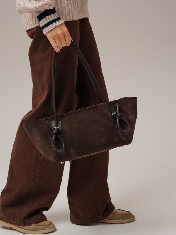 Замшевая сумка DBR 31340 темно-коричневый