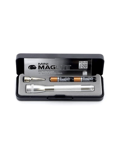 Фонарь MagLite (МагЛайт) серебристый в подарочной упаковке (m3a102e)