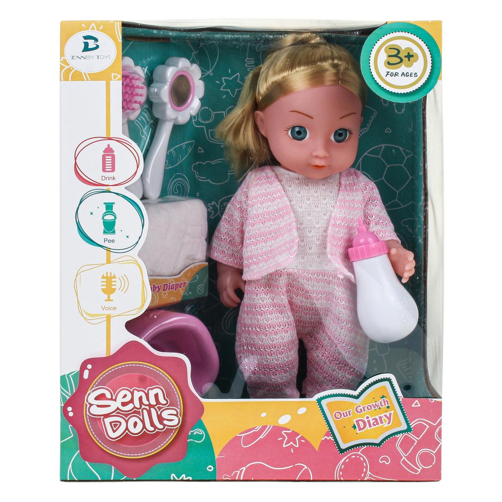 Пупс функциональный с аксесс., коробка SNB157H