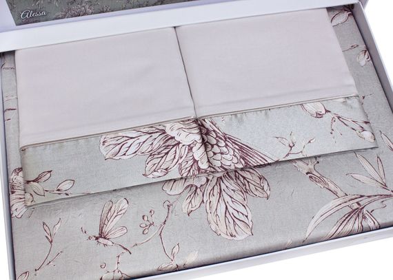 Постельное белье ALESSA серый TIVOLYO HOME