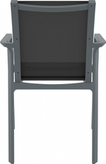 Кресло пластиковое Siesta Contract Pacific, темно-серый, черный