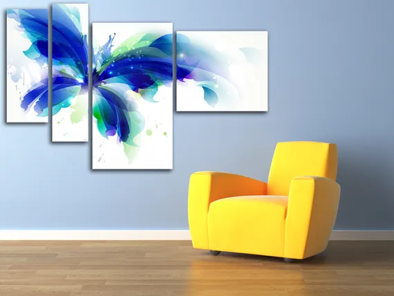 Модульная картина "Абстракция бабочки"