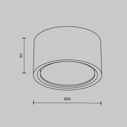 Потолочный светильник Technical C001CL-GX53-W