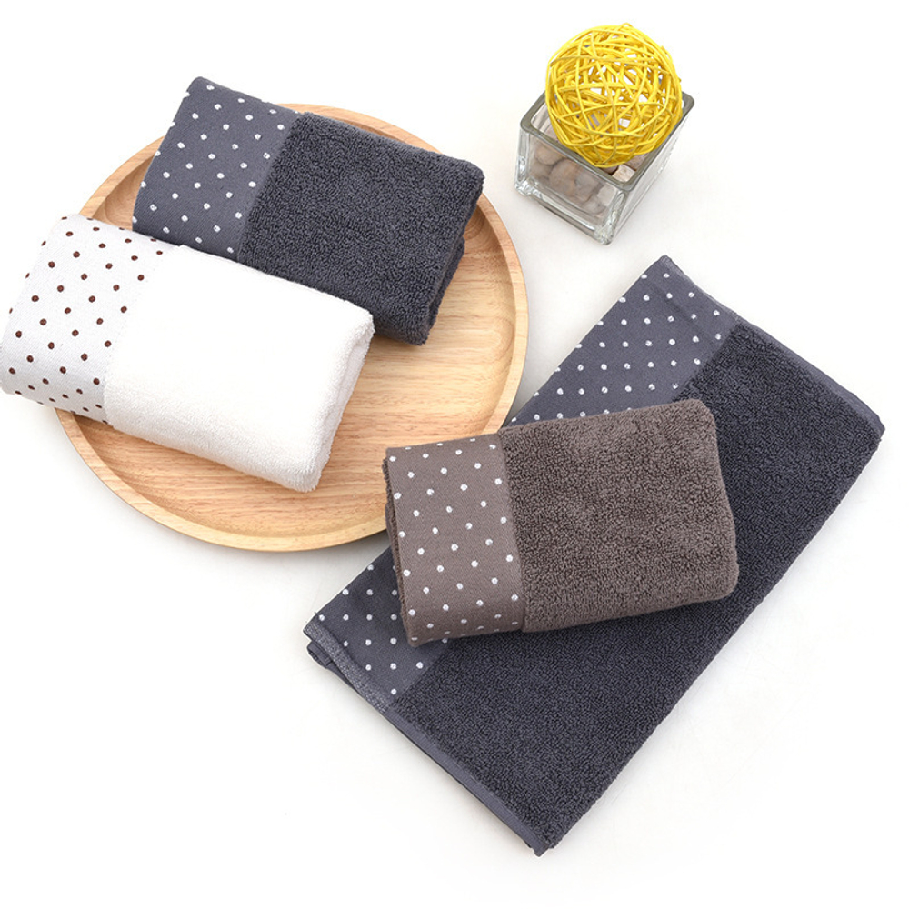 Полотенце 35/75 (махра горох на кромке) 7я