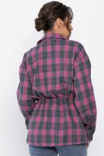 Рубашка хлопковая Джанет (розово-серая) Б14273-4М LT Collection