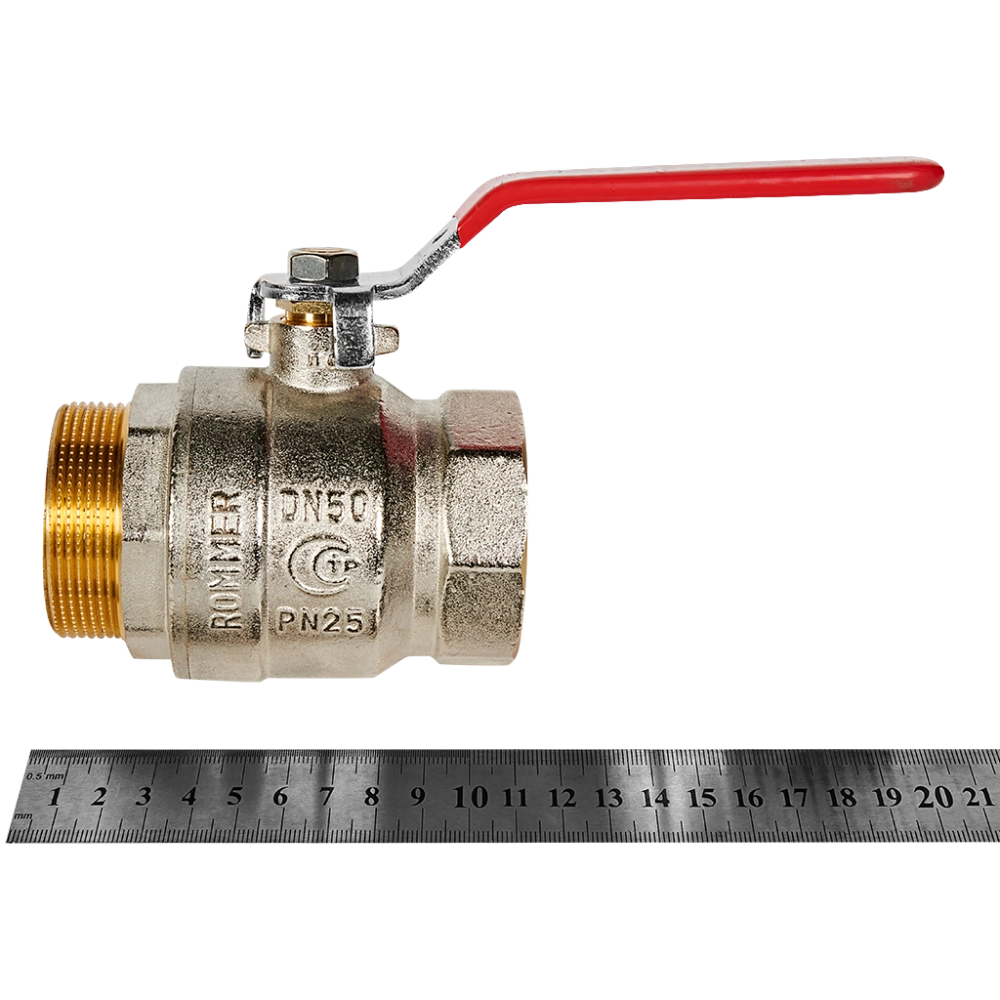 Кран шаровой полнопроходной ROMMER - 2" (ВР/НР, PN32, ручка-рычаг)