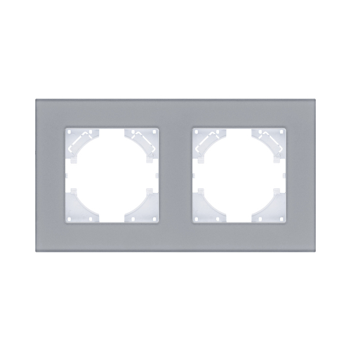 Рамка 2-постовая, стекло серый Kollinger Reflex MG RM2GY