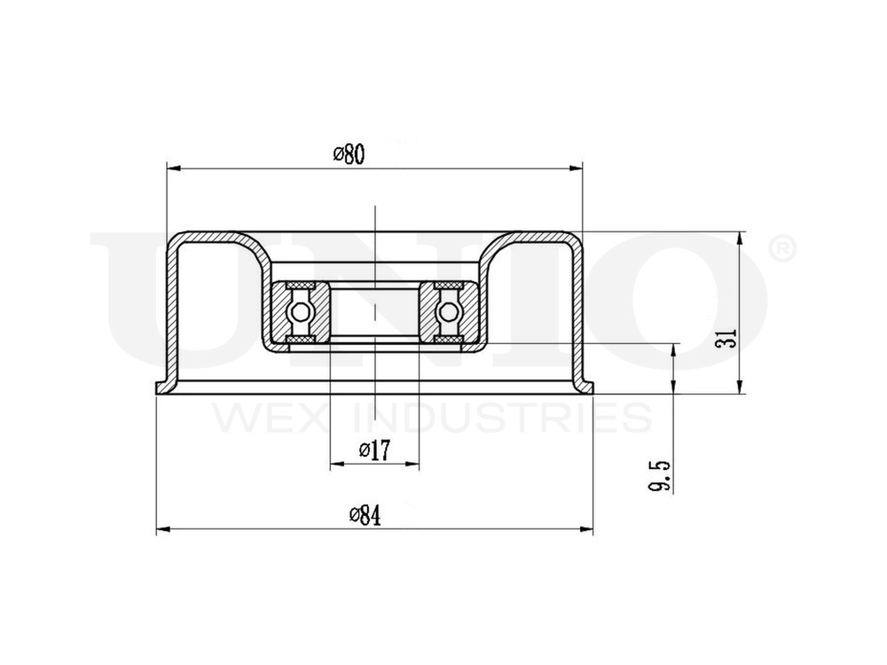 Ролик натяжной приводного ремня UNIO TNS-10143