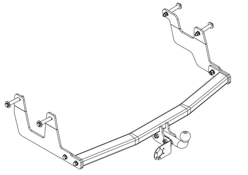 Фаркоп AvtoS для Renault Dokker 2017- с унив. электрикой Smart и сертификатом, арт.(RN 17+smart)