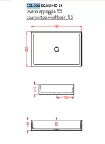Раковина накладная Artceram SCALINO 55 SCL002 24 00 mate