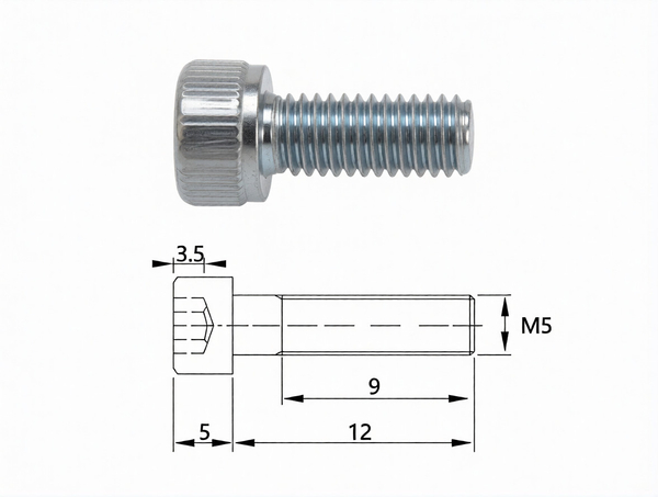 Винт M5x12