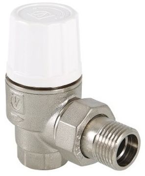 Клапан термостатический Valtec 1/2" угловой повыш. пропуск. сп-сти арт. VT.033.N.04 для радиаторов