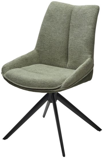 Стул OSKAR 360 град. поворот. KN01-15 Олива/ BZ1046-18 Темно-зеленый/ Черный
