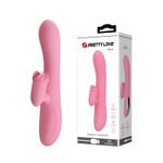 Pretty Love Gina – вибратор‑кролик с клиторальной щеточкой, розовый, 20,5 см