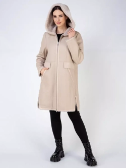 Дубленка зимняя натуральная с капюшоном