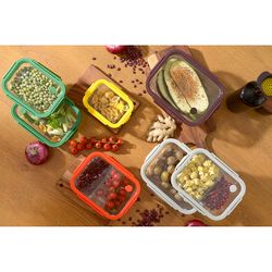 Контейнер для запекания и хранения прямоугольный Click Glass, 1 л, зеленый