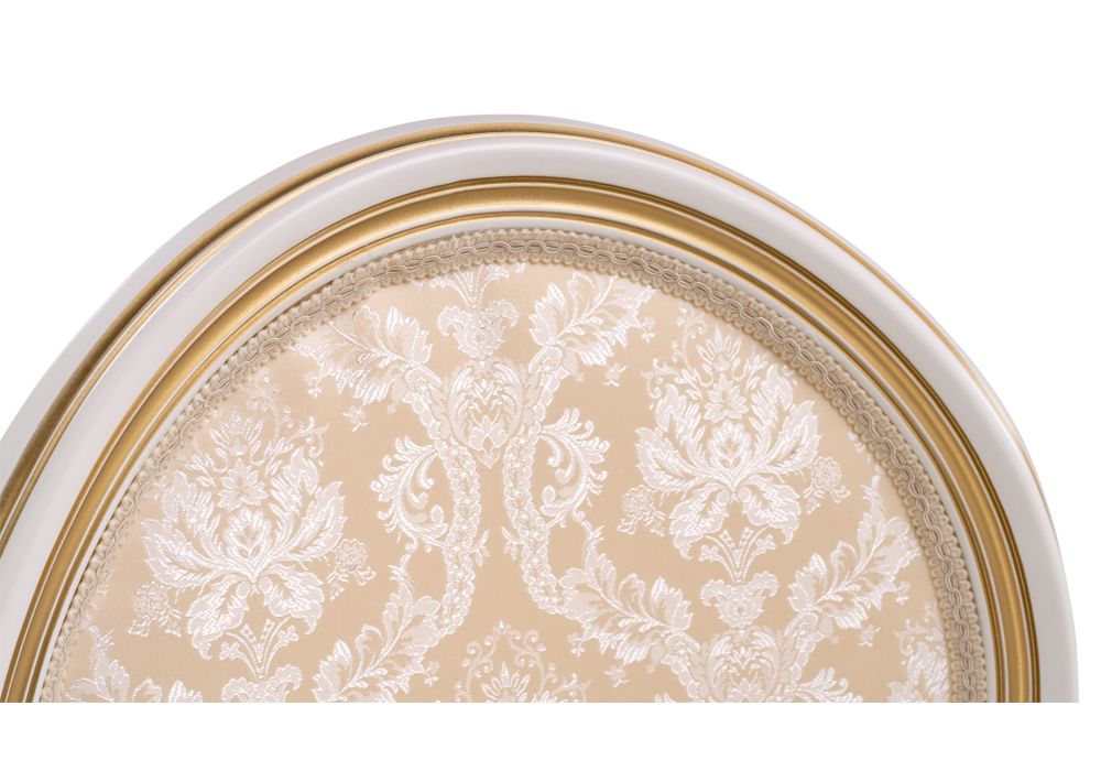 Стул Данте молочный с золотой патиной