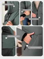 Куртка весенняя удлиненная со съемным капюшоном