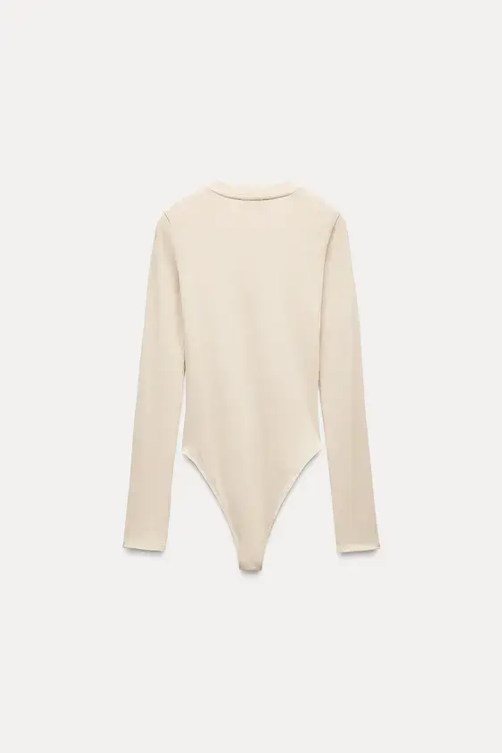 ZARA БОДИ ИЗ ХЛОПКА И МОДАЛА, ЭКРЮ