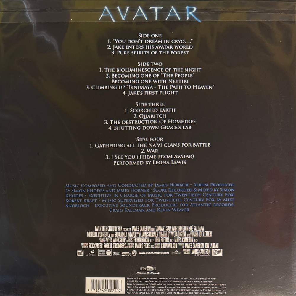 Виниловая пластинка Avatar - Music From The Motion Picture 2LP