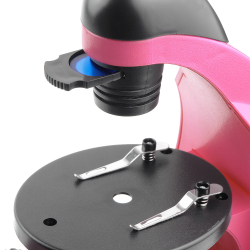 Микроскоп школьный Эврика 40х-320х инвертированный (фуксия) - фото 7