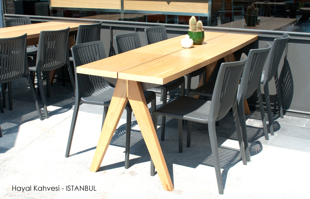 Стул пластиковый Papatya Cool, антрацит