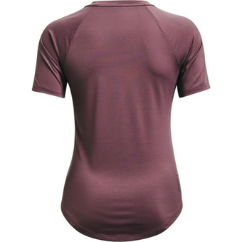 Женская теннисная футболка Under Armour Women's UA Rush HeatGear Mesh Short Sleeve - Фиолетовый