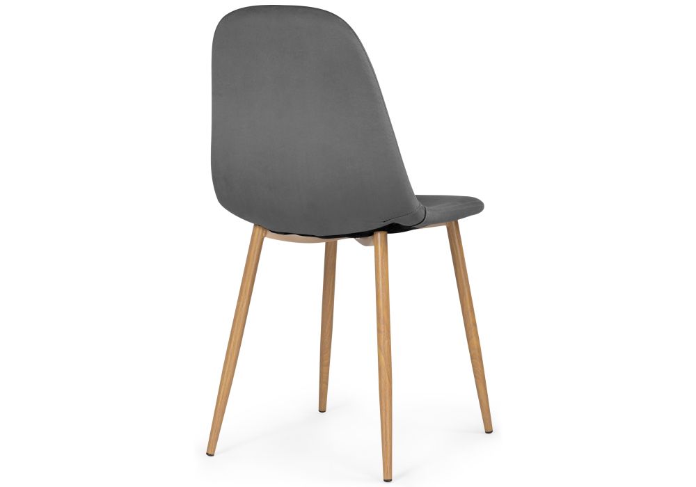 Стул на металлокаркасе Lilu dark grey / wood