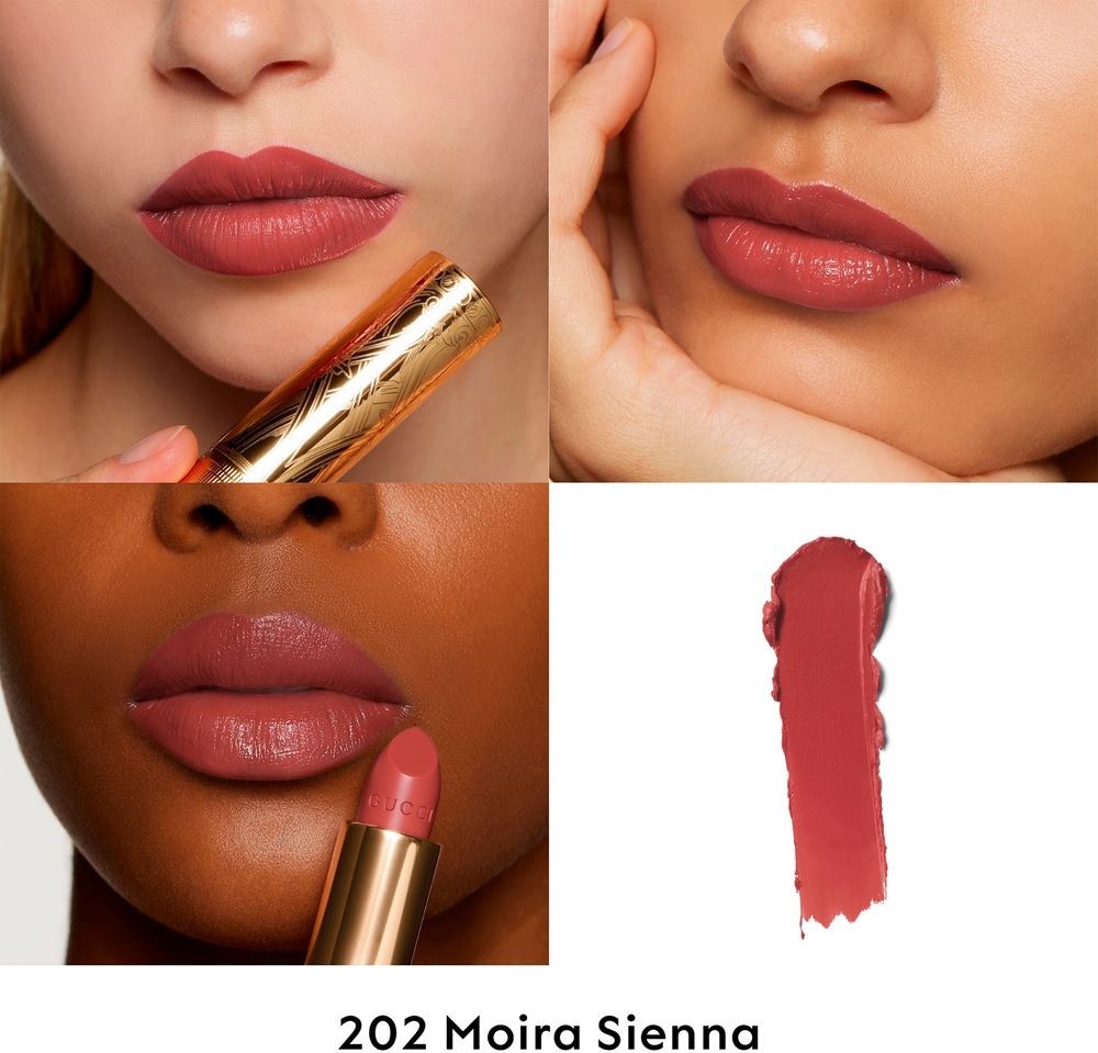 Gucci Gucci Beauty Rouge a Levres Satin Lipstick - Бархатная помада оттенок 202 Moira Sienna, 3 g