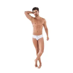 Мужские плавки белые Clever Moda BAHIA SWIMSUIT BRIEF 089101