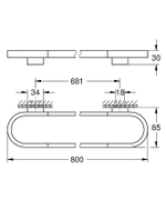 Полотенцедержатель Grohe Selection 41058GL0 двойной Холодный рассвет глянец