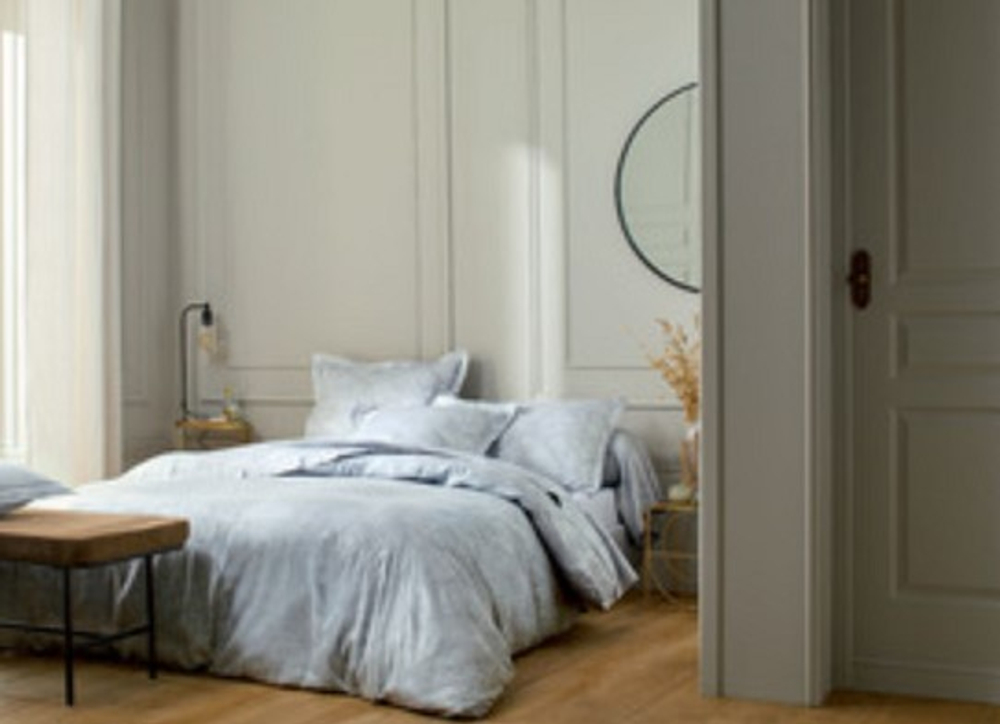 Постельное белье 2 спальное евро Blanc des Vosges Cosmos Perle