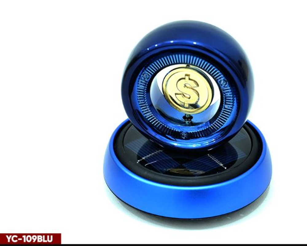 Ароматизатор-игрушка -на торпеду- ДОЛЛАР - солн батар- YC-109BLU синий