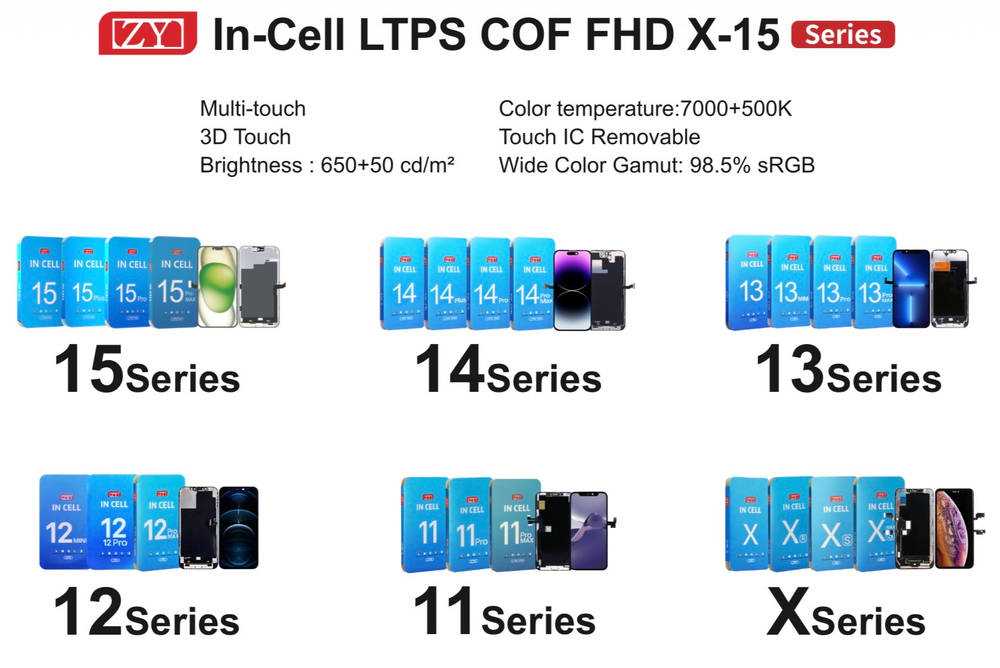 Дисплей iPhone 16E 1080P Full HD COF ZY incell