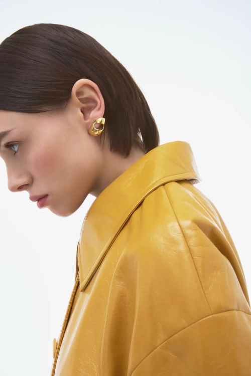 Серьги "Чехлы" в золочении