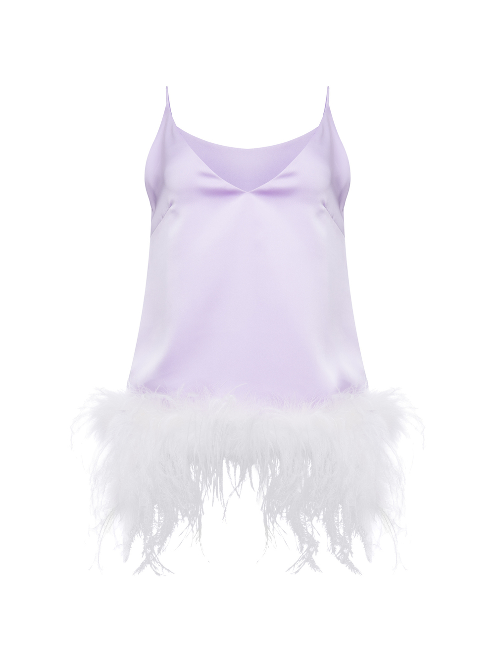 GIULIA N Топ с перьями - лавандовый