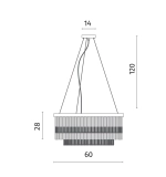 Подвесная люстра Divinare BRILLANTE 6813/17 LM-8