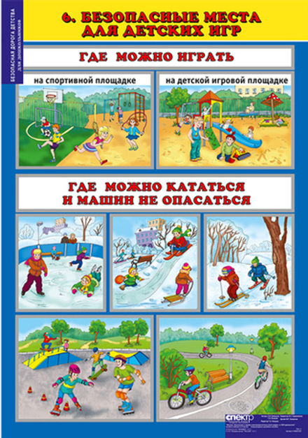 Комплект таблиц Окружающий мир 5-6 лет "Безопасная дорога детства" (6 таблиц)