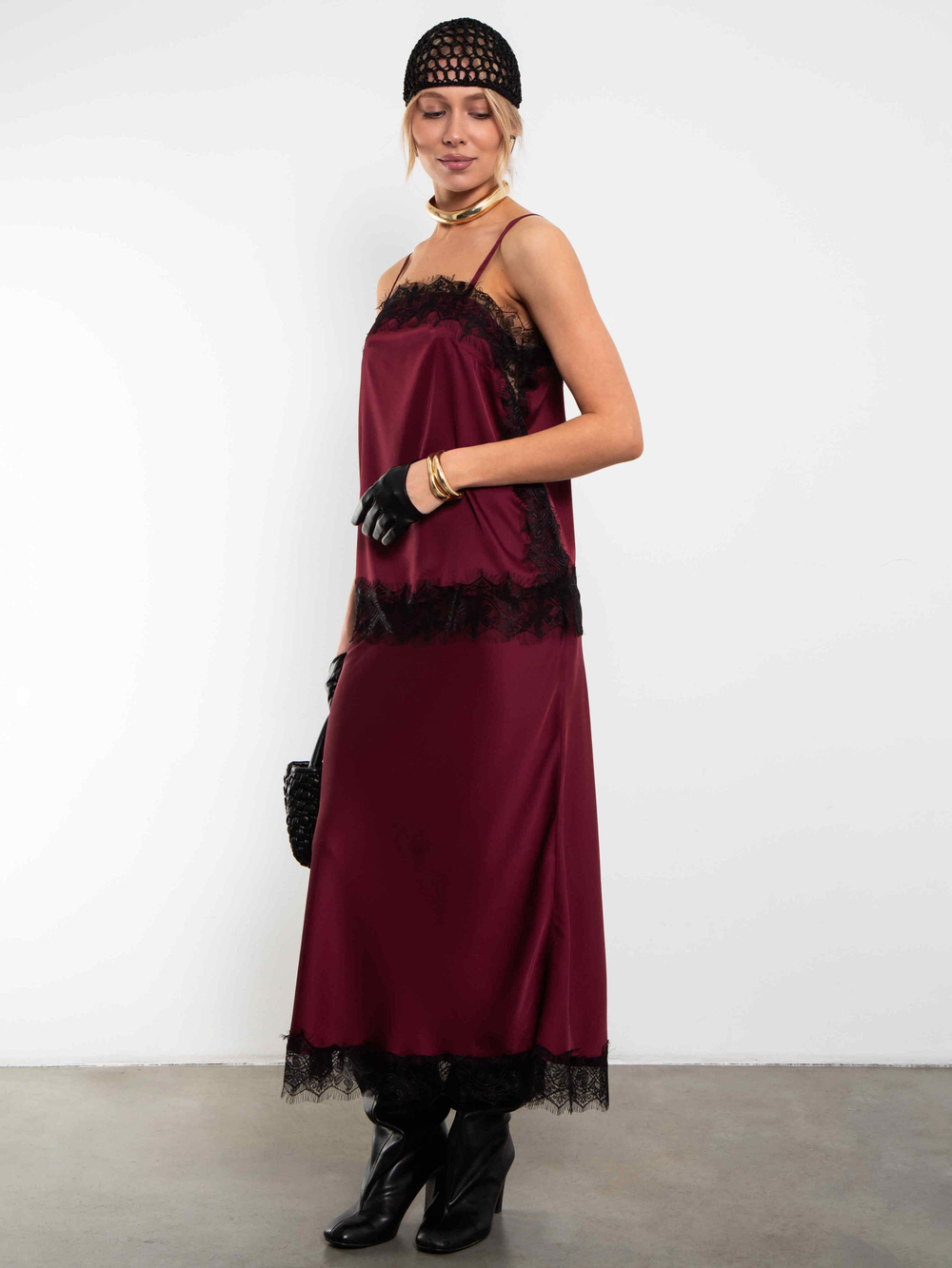 Юбка Шантилье (бордовый)