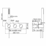 Смеситель для душа WasserKRAFT Elbe 7400 7488 Thermo черный Soft-touch
