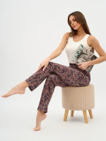 Брюки Б-18/тсиний-огурцы