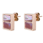 Серьги Fiore Luna Пирамида SHELL ROSE AE02788-8 R/RG