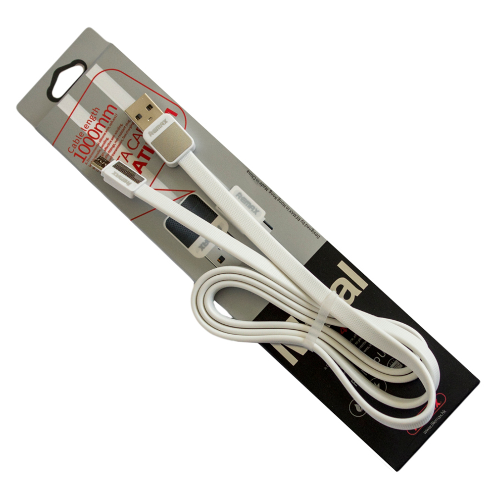 Кабель USB - MicroUSB Remax RC-044m (плоский) Белый