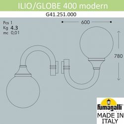 Светильник на штанге Fumagalli Globe 400 Modern G41.251.000.AYE27
