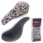 Расческа массажная компактная «Perfection», принт леопард разноцветный, 18.5*8см (коробка PVC)