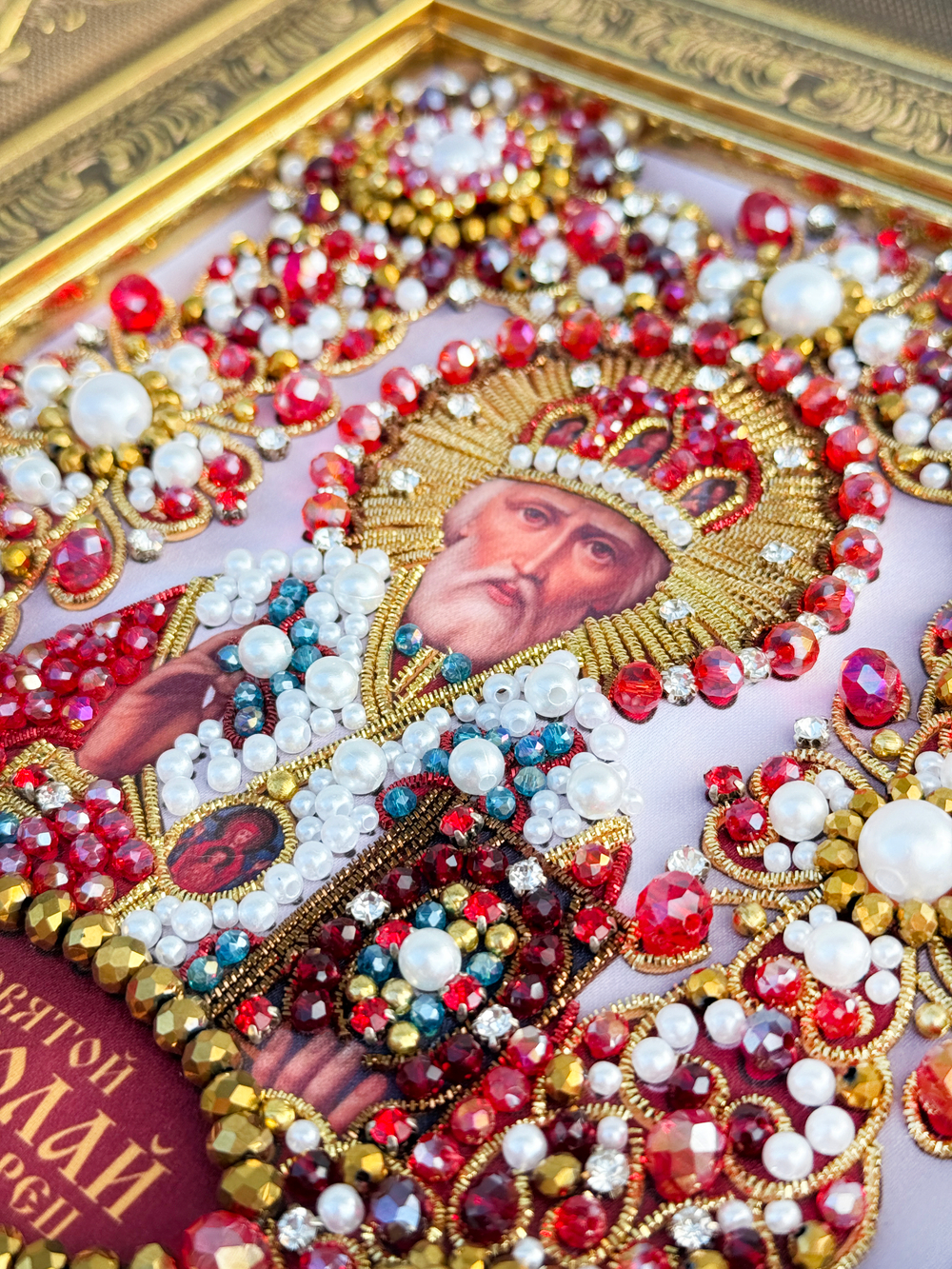 Принт-Ии70 Ткань с нанесенной авторской схемой Николай Чудотворец