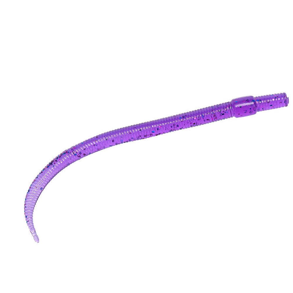 Приманка DS-WORM 75мм-7шт, цвет (610) фиолетовый, блестки серебрянные