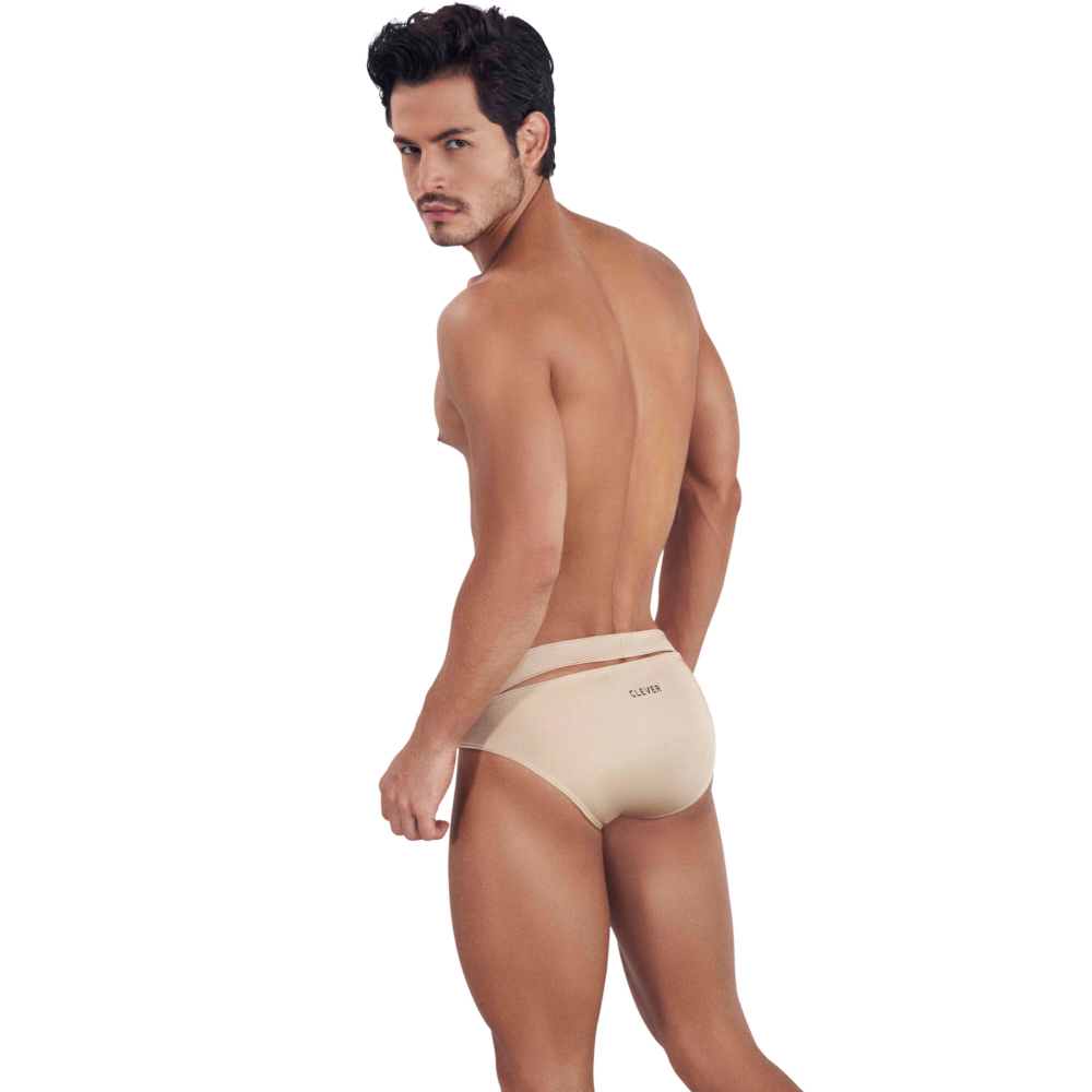 Мужские трусы брифы золотистые Clever Moda FLASHING BRIEF 145402