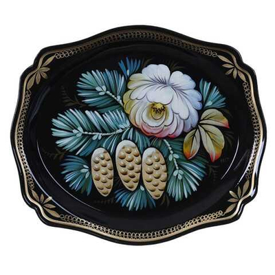 Zhostovo metal tray A3D170125193