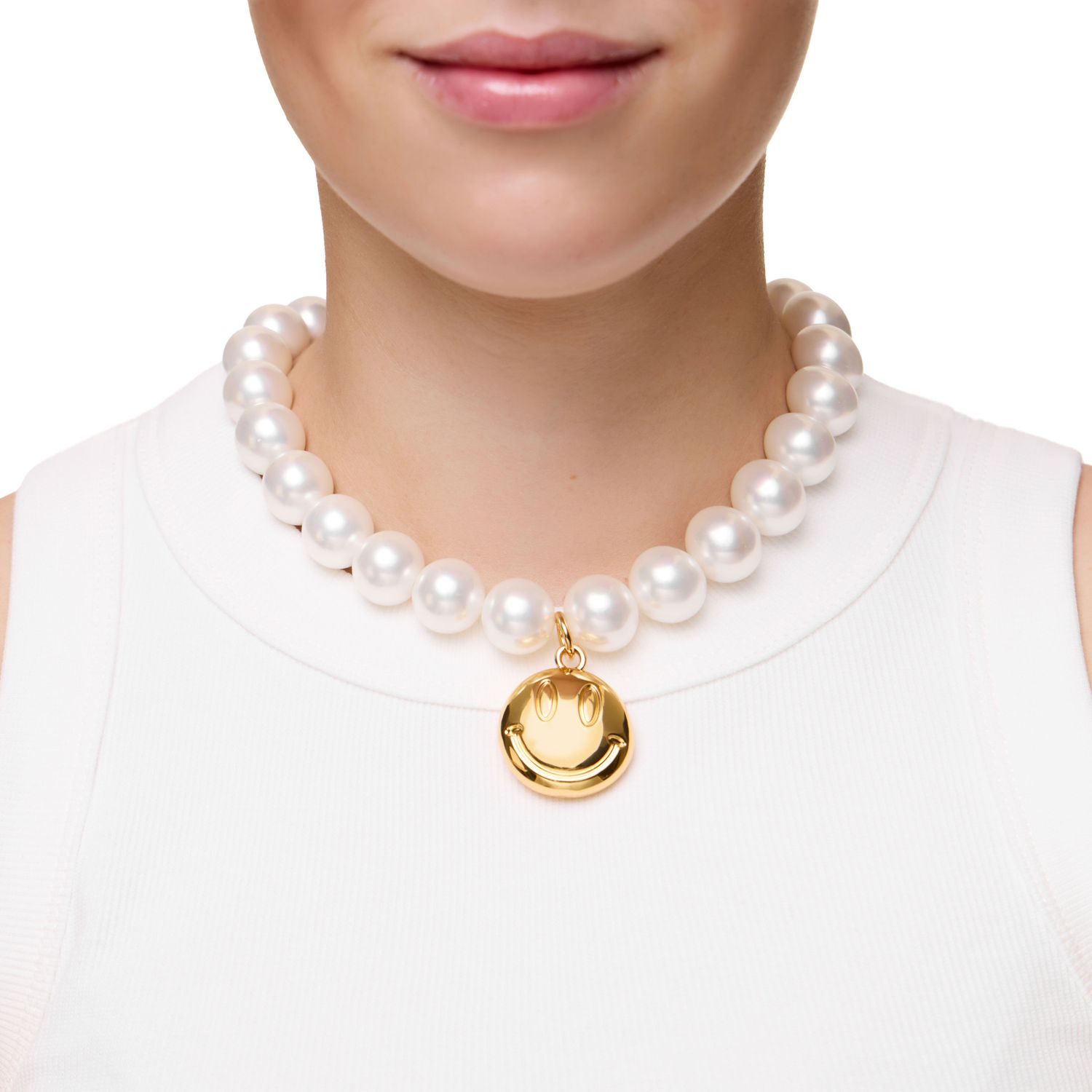 Колье Majorka Pearl Necklace Whith Smiley Charm